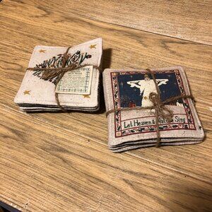 Alice's Cottage Christmas Spiced mug mats - two sets of 4
